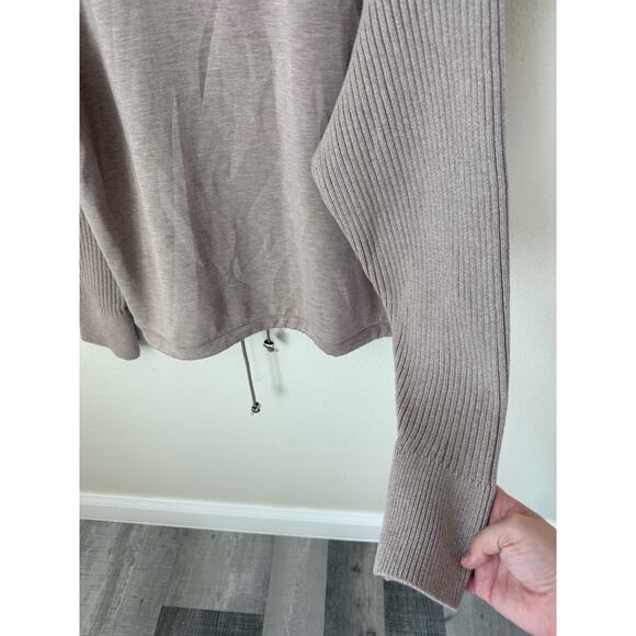 Varley DoubleSoft Hannah Cowl Neck Sweatshirt Pullover Taupe Size XL - Picture 9 of 11